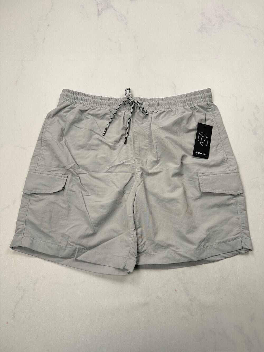 Original Use Athletic Shorts Dove Gray Contemporary Adjustable - Mens M